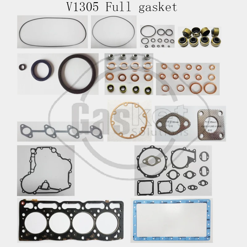 

V1305 Full gasket set with Cylinder head gasket for Kubota 16271-03310