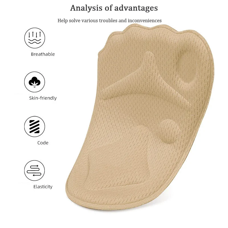 Forefoot Pad Half Insoles for Shoes Shoe Size Reduce Insert Shoe Pads Comfort High Heels Toe Protector Foot Care Cushion Woman For Shoe Insoles Forefoot Pads