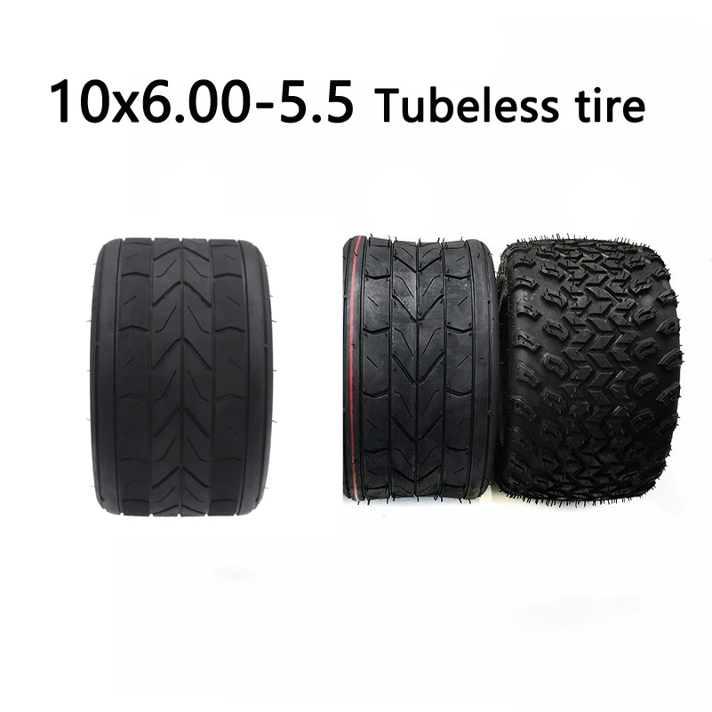 

10x6.00-6 Tyre 10 Inch Widened Tire 10x6.00-5.5 Motorcycle Tubeless Tire Vacuum Off-Road Electric Scooter Motor