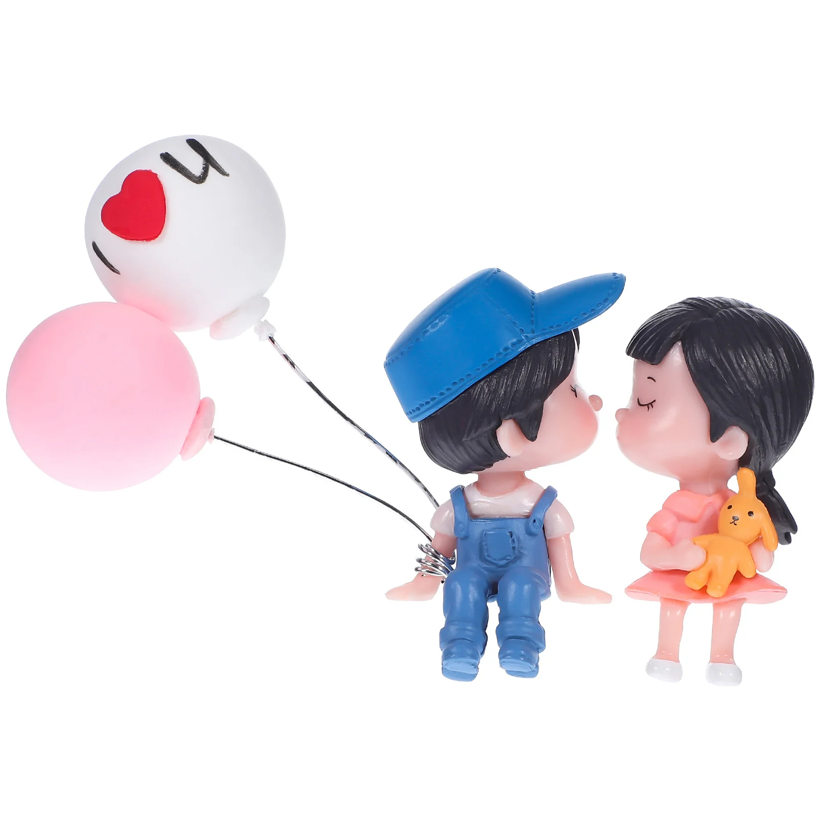 

1 Pair Couple Statues Car Dash Decor Kiss Couple Statue Car Dashboard Couple Decorations