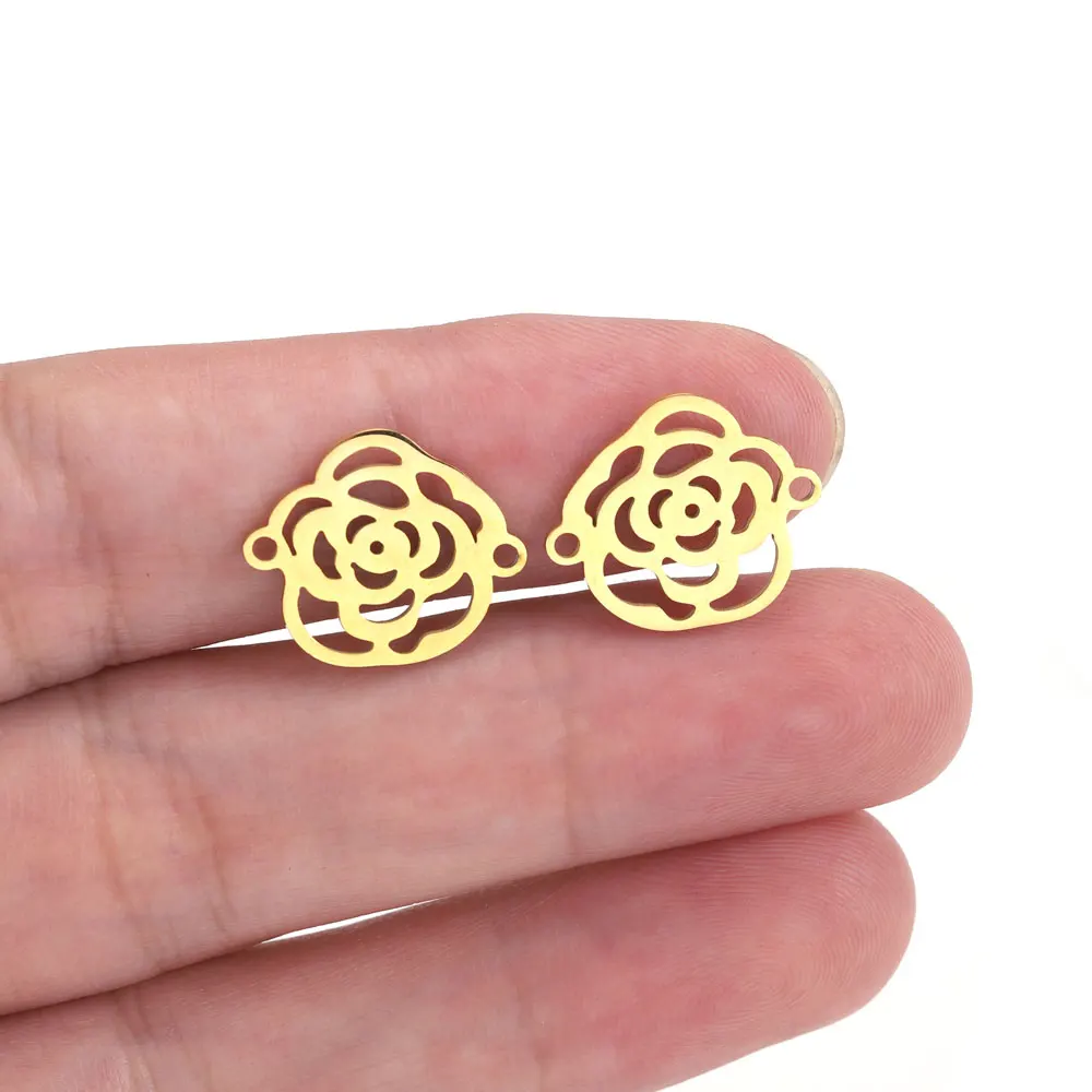 5 Stück Blatt Unendlichkeit Symbol Bärentatze Charm Verbindung für Armbänder DIY Schmuck handgemachte Lieferungen Edelstahl Stecker – Detail 4