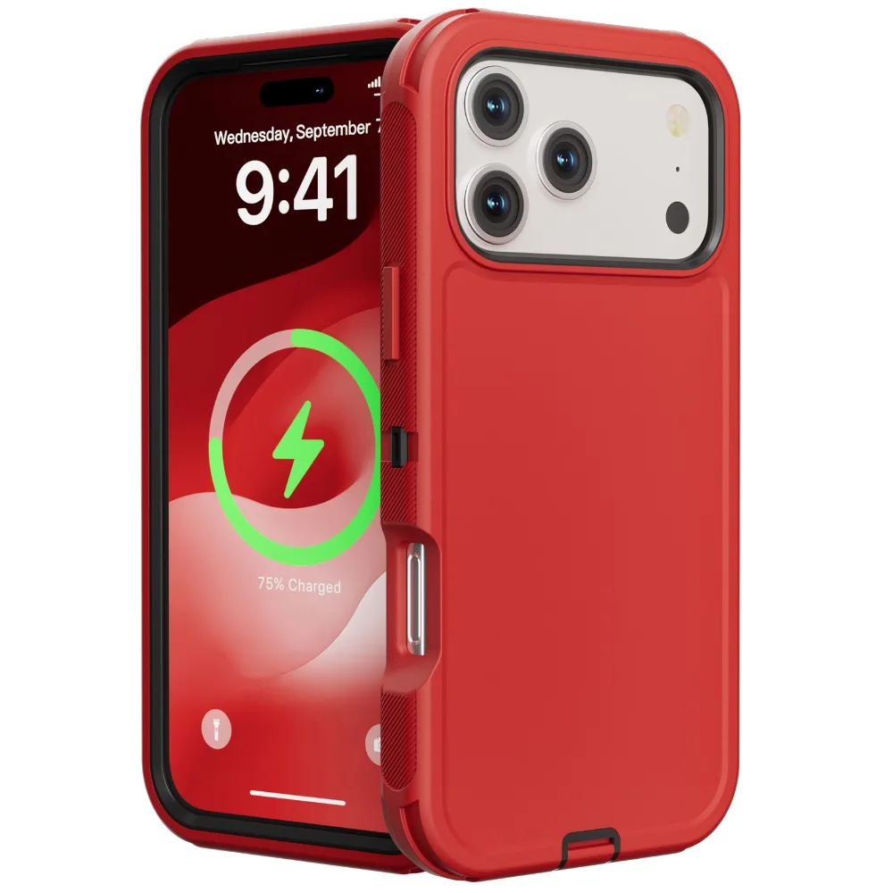 Premium 3-in-1 Heavy Duty Shockproof Case with Soft Bumper and Hard Cover