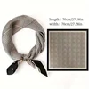 27.58" Black Gray Houndstooth Square Scarf Boho Thin Silk Feeling Neck Scarf Professional Decorative Small Scarf For Women 6
