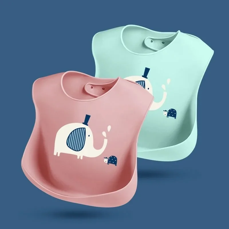 

Baby Food Bib Silicone Rice Pocket Waterproof Infant Three-dimensional Bib Super Soft Children Large Free Wash