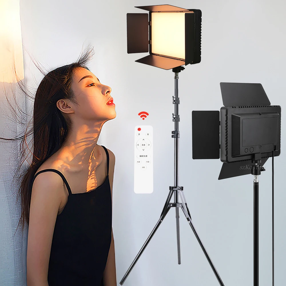 Broadcast Lighting Kit- Portable 1000 Lumen Panel Light With Stand