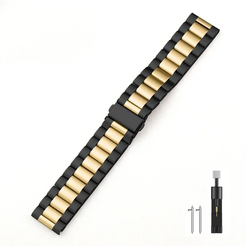 Premium 22mm Stainless Steel Watchband - Metal Strap Bracelet