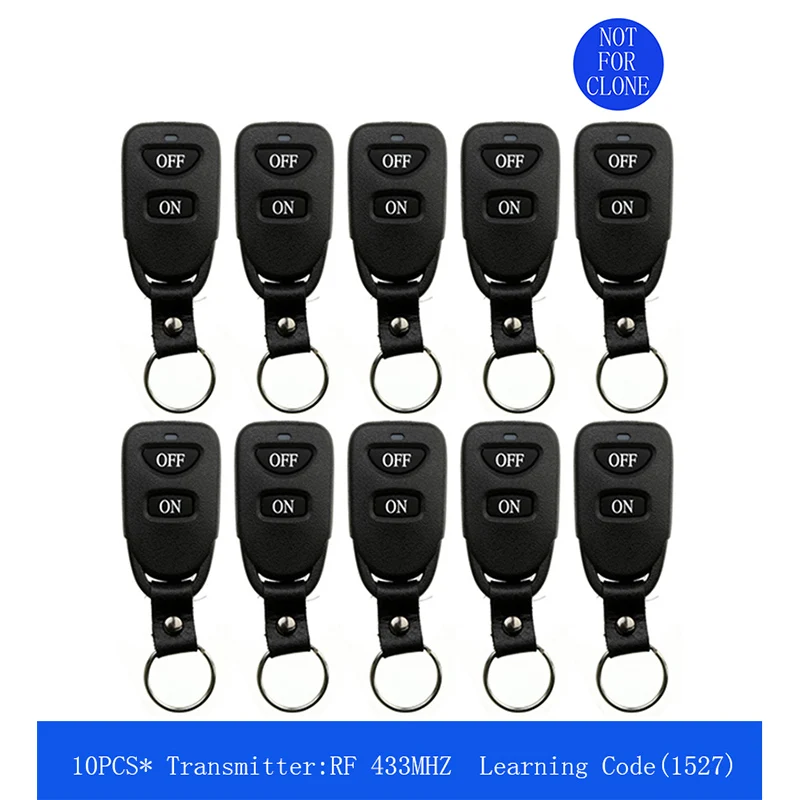 

10 Pcs Universal Wireless 2 3 Buttons 433MHz RF Transmitter Remote Control For Gate Garage Door Opener Learning Code Key Fob DIY