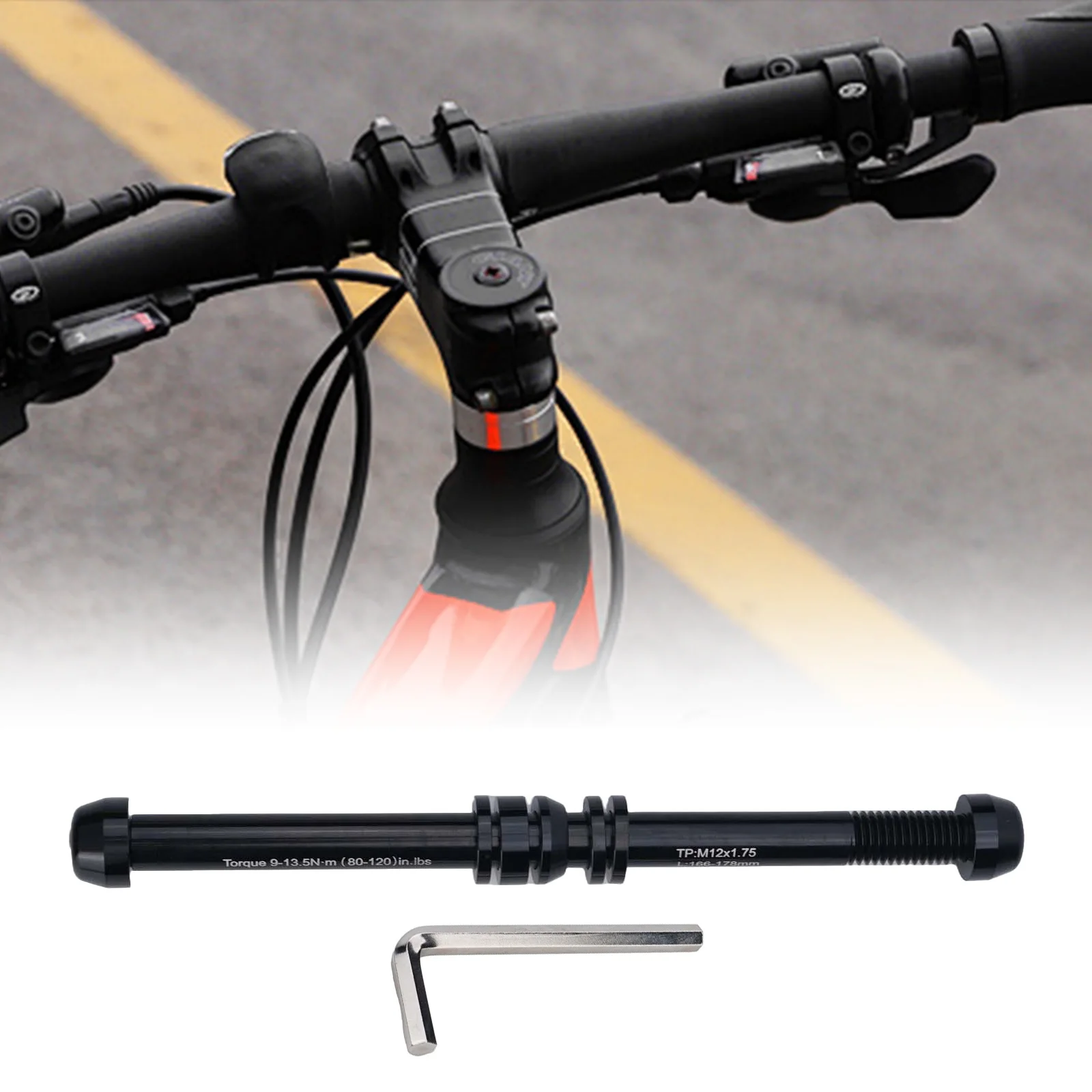 

1x Bike Shaft Trainer Thru Axle Skewer 12x142-148mm P1.5/P1.75/P1.0 Bicycle Indoor Sport For Mountain Road Bike Riding-Platform