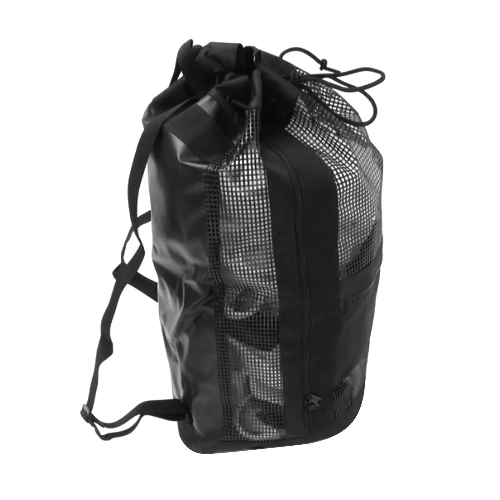 Diving Travel Backpack Carry Bag Adjustable Strap Scuba Diving Mesh Sack for Beach Outdoor Underwater Adventure Surfing Rafting