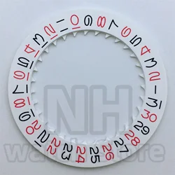 Luminous Watch Calendar Disc with Date Wheel for Modified Repair Tools - Black, White, Green, Blue Options (Black red date 2)