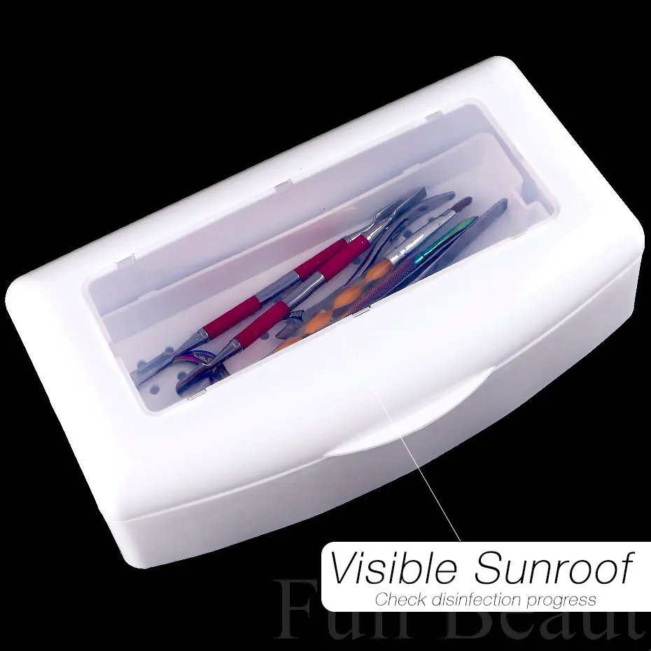 Description Picture 6 of itemNail Sterilizer Tray Disinfection Box Sterilizing Clean For Manicure Nipper Tweezers Sterilizing Filtering Tools Soaking Box