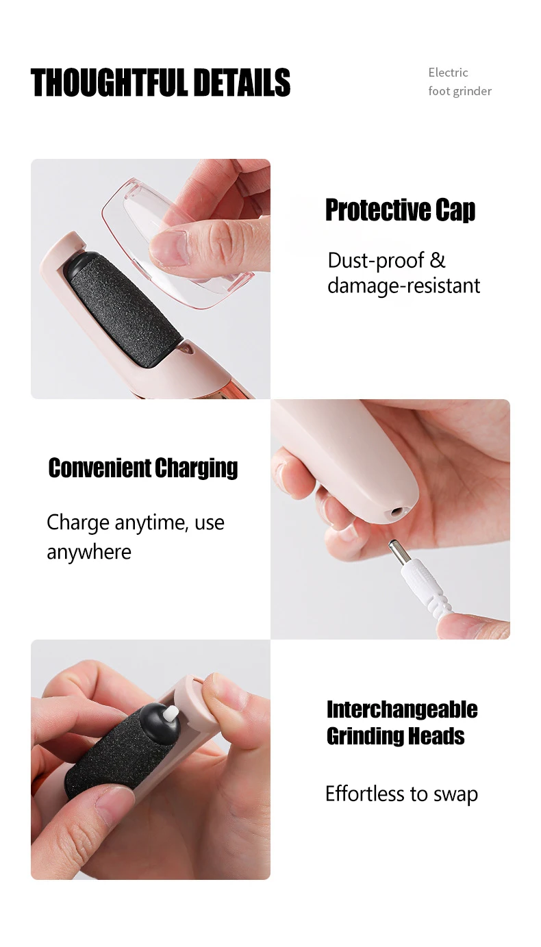 Râpe électrique pour les pieds dissolvant callosités pédicure_voghion.com