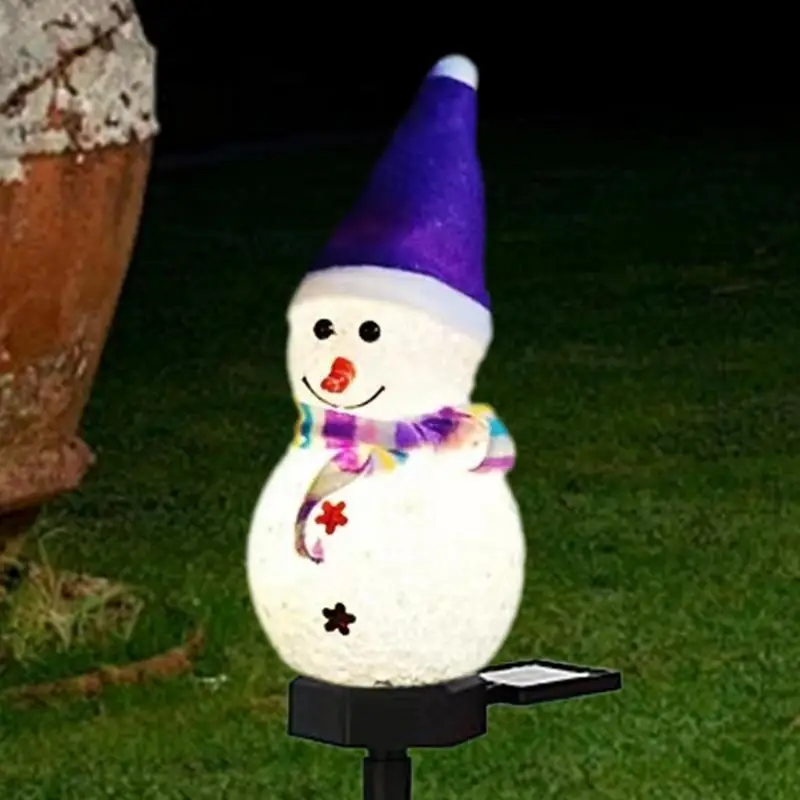 Christmas Solar Pathway Lights Snowman Waterproof Christmas Pathway Lights Stake Solar Christmas Decorations Outdoor Christmas 4