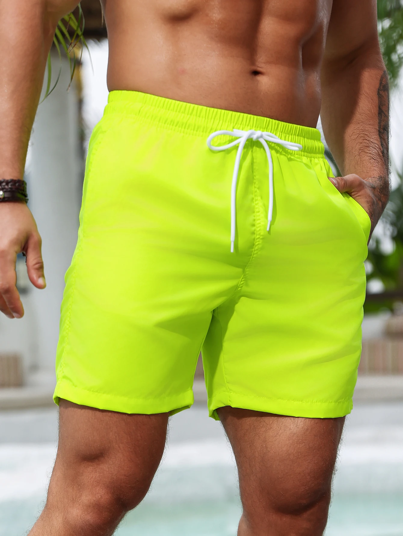 Summer holiday fluorescent coloured beach shorts shorts 2