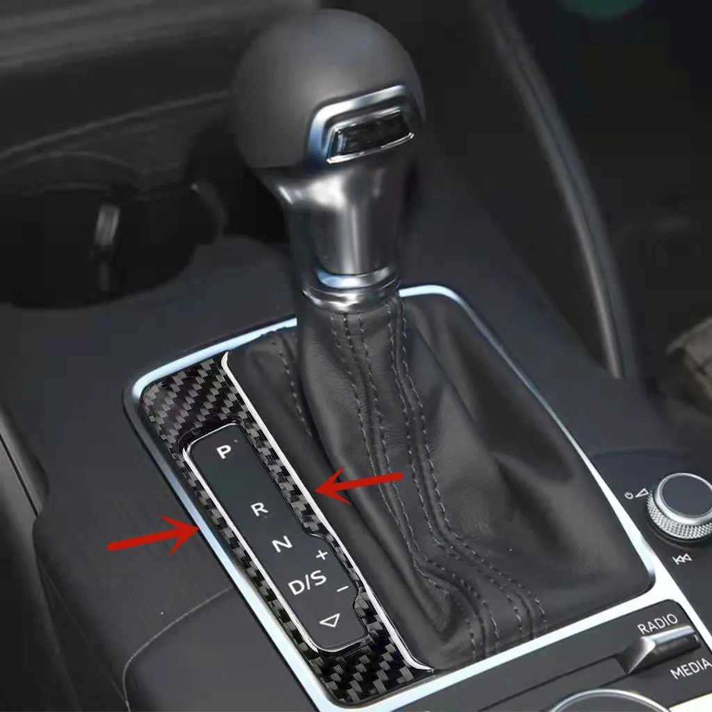 

Carbon Fiber Car Console Gearbox Panel Sticker Cover For Audi A3 8V 2014-2019 Car Interior Decoration Accessories Film Garnish