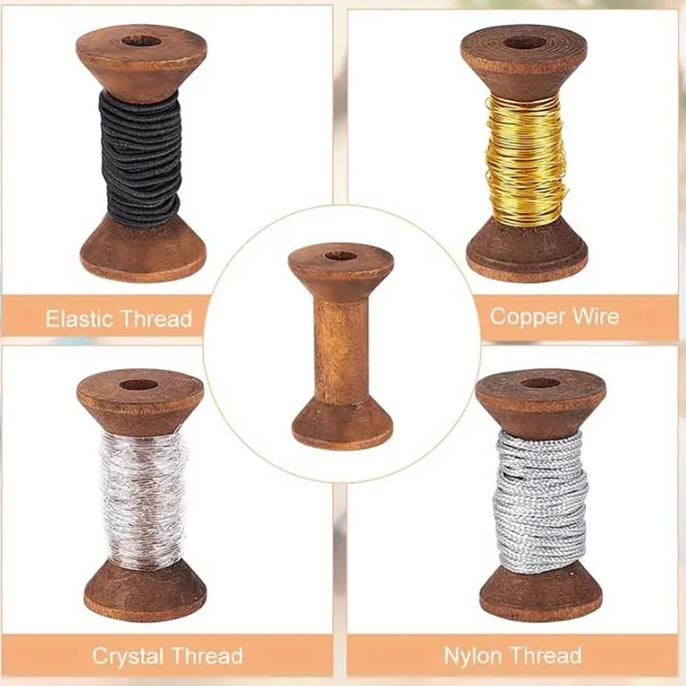 Yarn Storage Organizer 10/20X Vintage Wooden Spools DIY Reels For Sewing Ribbons Twine Wood Crafts Thread Wire Spool Needlework
