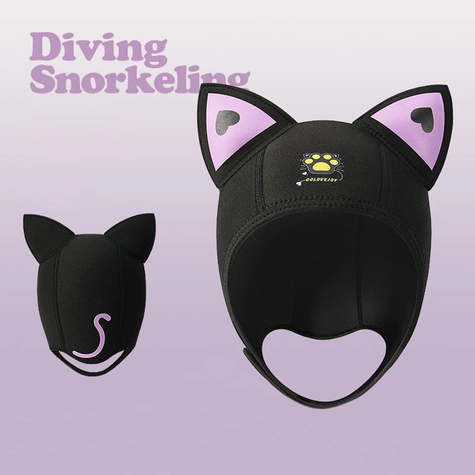 Cappuccio Subacqueo Orecchie Gatto 3mm - Neoprene Termico Per Snorkeling E Nuoto Adulti - Foto 10
