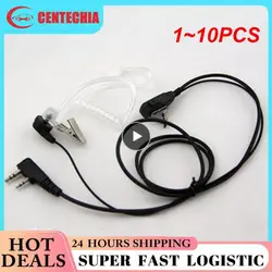 1~10PCS Baofeng Acoustic Air Tube Mic Microphone Earphone Earbud Headset Earpiece Headphone For Kenwood Walkie Talkie