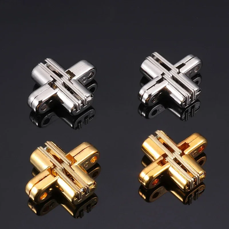 1PCS 8x42MM Myhomera Hidden Hinges Invisible Concealed Barrel Cross Door Hinge Bearing Wooden Box for Folding Window Furniture