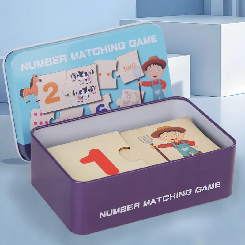 Kids Montessori Wooden Math Educational Pairing Game Children's Logic Thinking Training Early Education Learning Puzzle Toy Sets