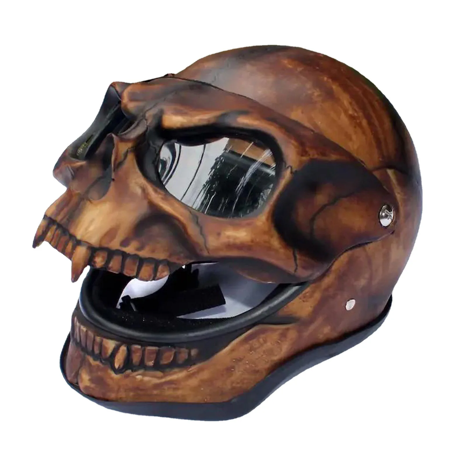 Halloween Skull Mask Head Cover Mouth Movable Full Head Skull Face Shield