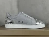 Fashion  Silver Men Woman Flat Heel Loafer Shoes Spike Toe Sneakers Female Male Sports Casual Single Shoes 4