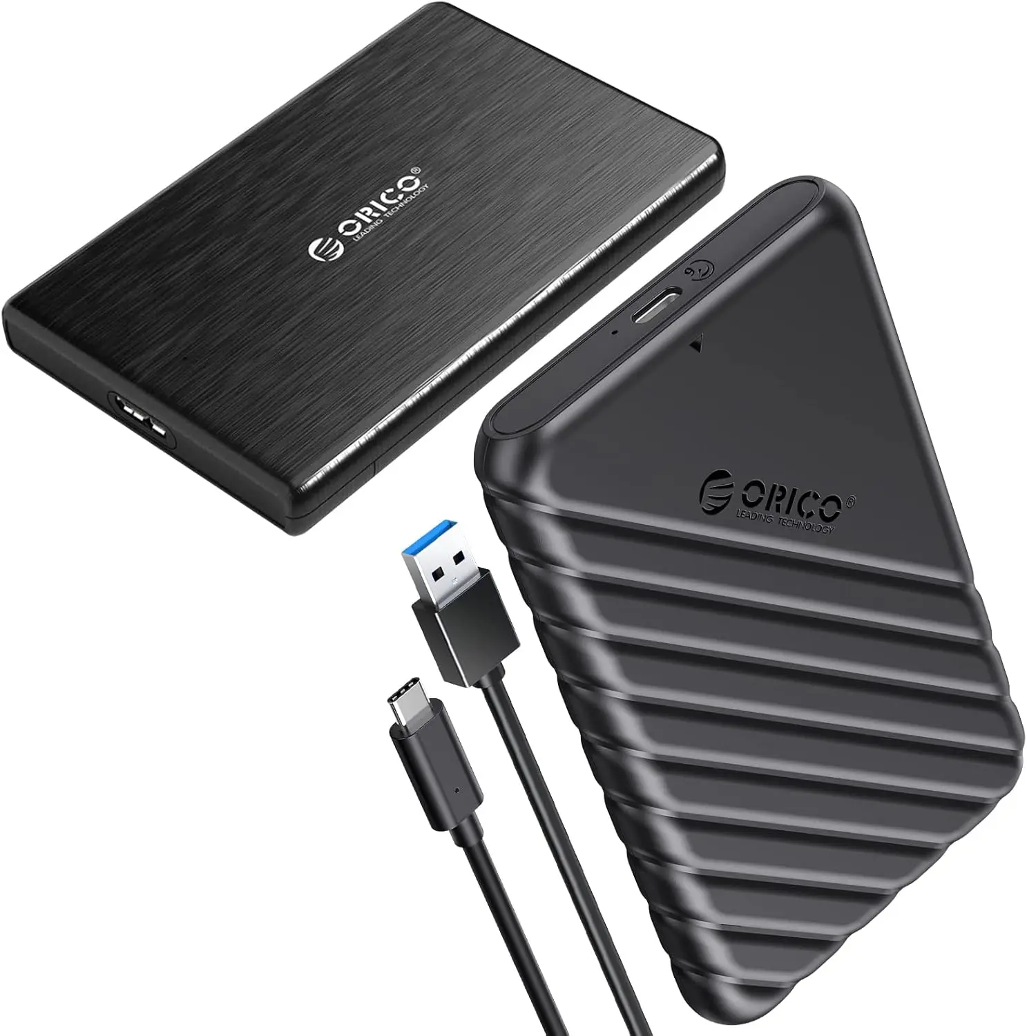 ORICO 2.5인치 외장 하드 드라이브 케이스 USB C to SATA III 7mm 및 9.5mm SATA HDD SSD용 USB 3.0 하드 드라이브 케이스