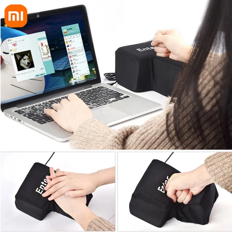 Xiaomi Anti-Stress Computer Enter Key Big USB Keyboard Vent Button Pillow Desktop Stress Reliever Cushion Anti Stress Button