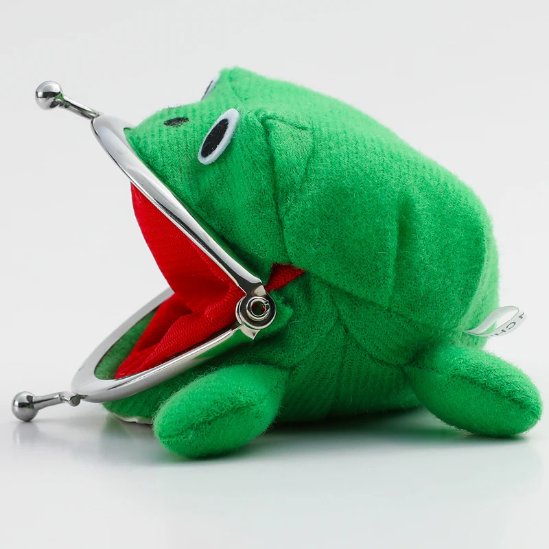 Frog purse Trending Products Adorable Anime Frog Wallet Coin Purse Key Chain Cute Plush Frog Cartoon Cosplay Purse for Women Bag Accessorie