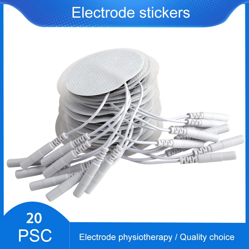 20PReusable Round Non-woven Adhesive Gel Electrode Pads for EMS Body Massager Patch Electrodes Digital Acupuncture Physiotherapy electrode pads