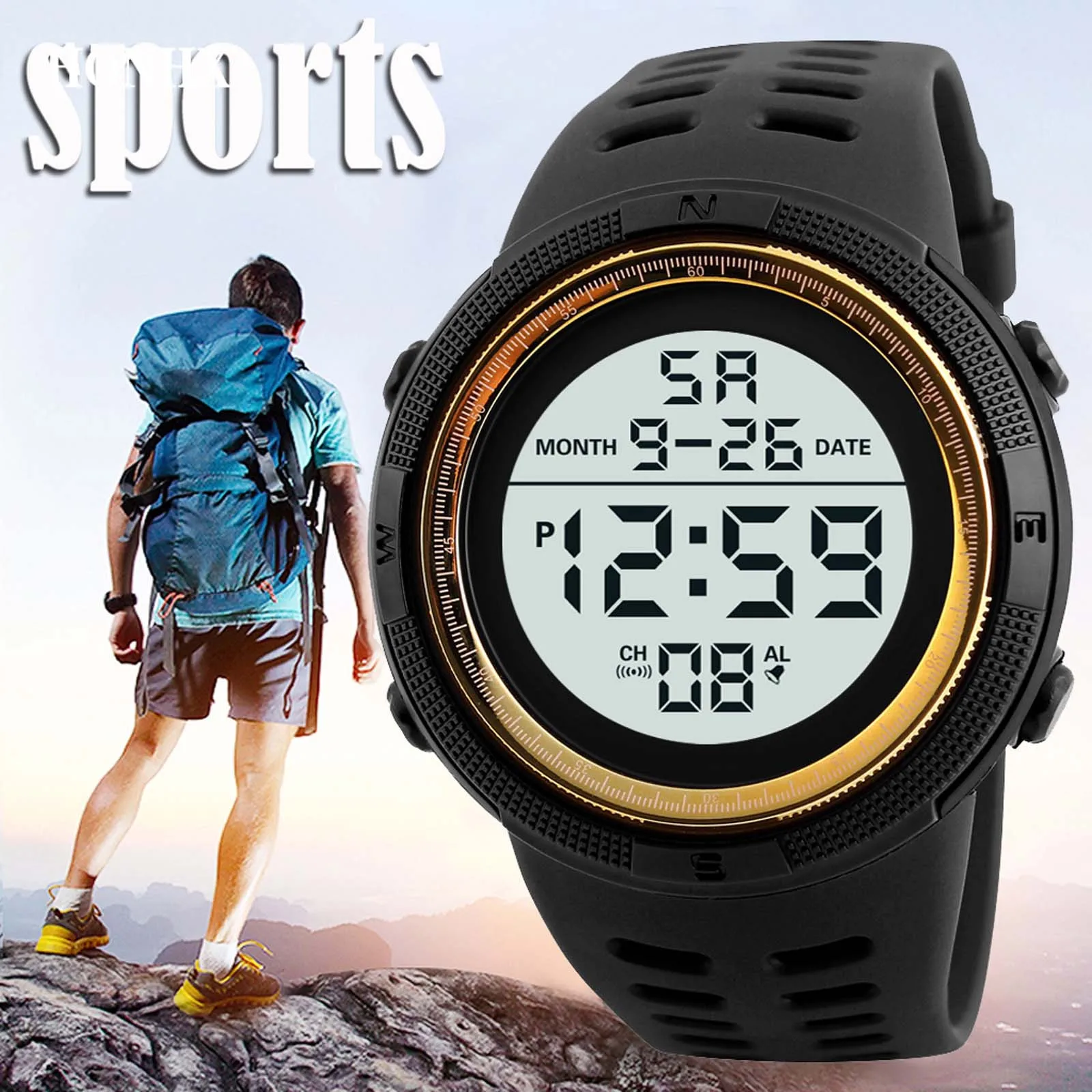 Honhx Luxury Mens Digital Led Watch Date Sport Men Outdoor Electronic Watch For Men Erkek Kol Saati Relógios часы мужские наручн - Image 5