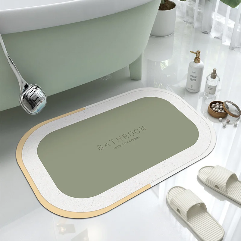 

Non-slip Bath Mat Modern Minimalist Macaron Water Absorbent Quick Drying Foot Mat Bathroom Entrance Door Mat Shower Floor Pad