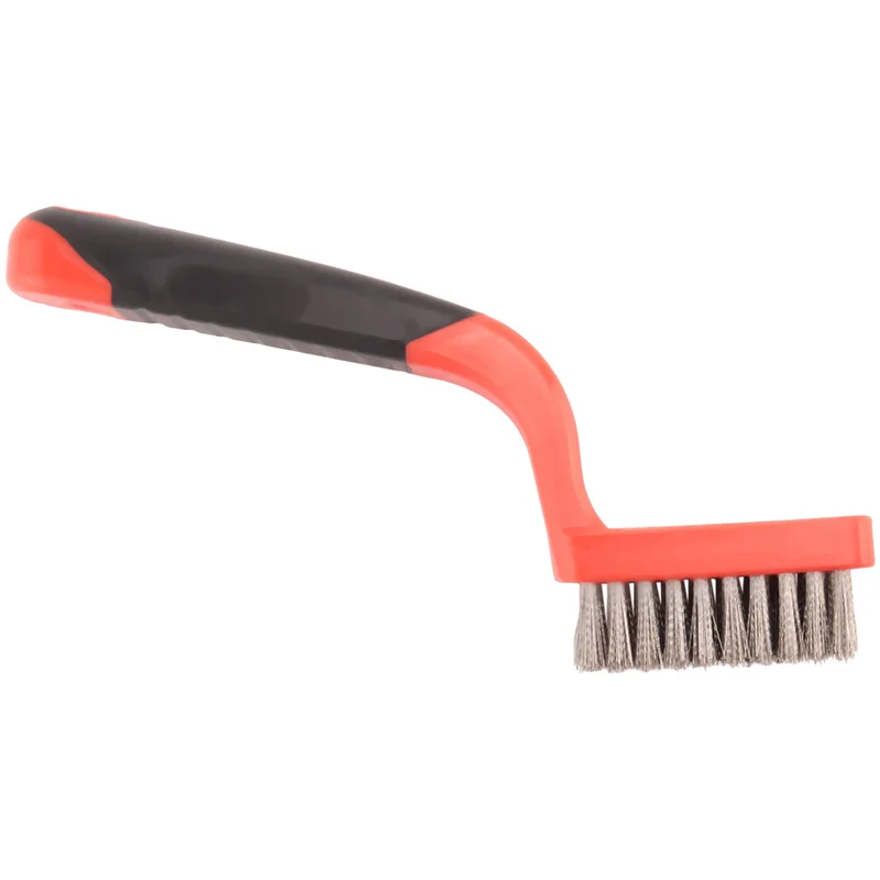 3Pcs Wire Brush Dirt Paint Scrubbing Stripper Brush With Soft Wide Curved Handle Grip 2