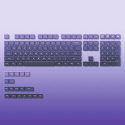 Low Profile PBT Keycaps - Custom Double Shot Slim (Gradient Purple)