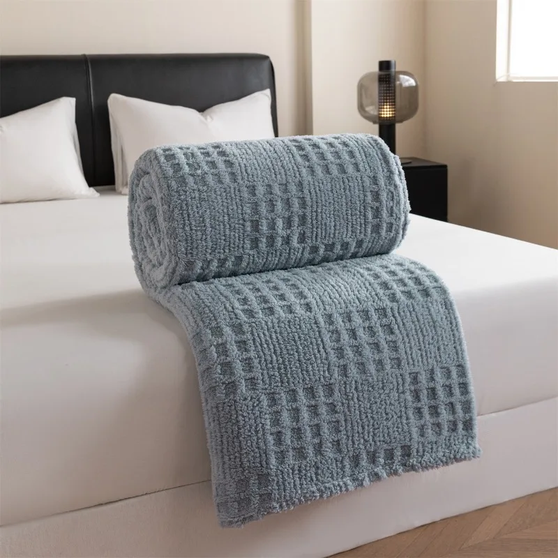 Waffle Jacquard Cotton Blanket 4
