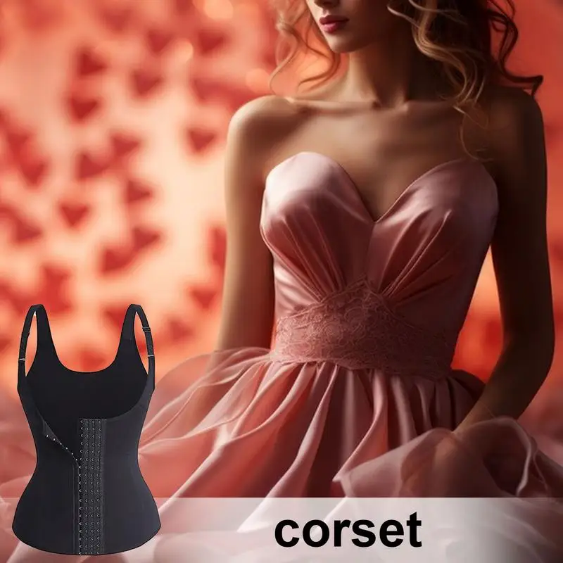 Fűző shapewear tops Sztrájktörő Fűző Páncélos felső shapewear vel Kötőfék derékon Lélegezhető Ablakszövet Női shapewear tops számára Jóga