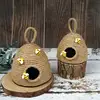 Handmade Woven Rope Bees Hives Hanging Ornament with Decorative Bowknot for Seasonal Festivities Bees Party Decors 87HA 6