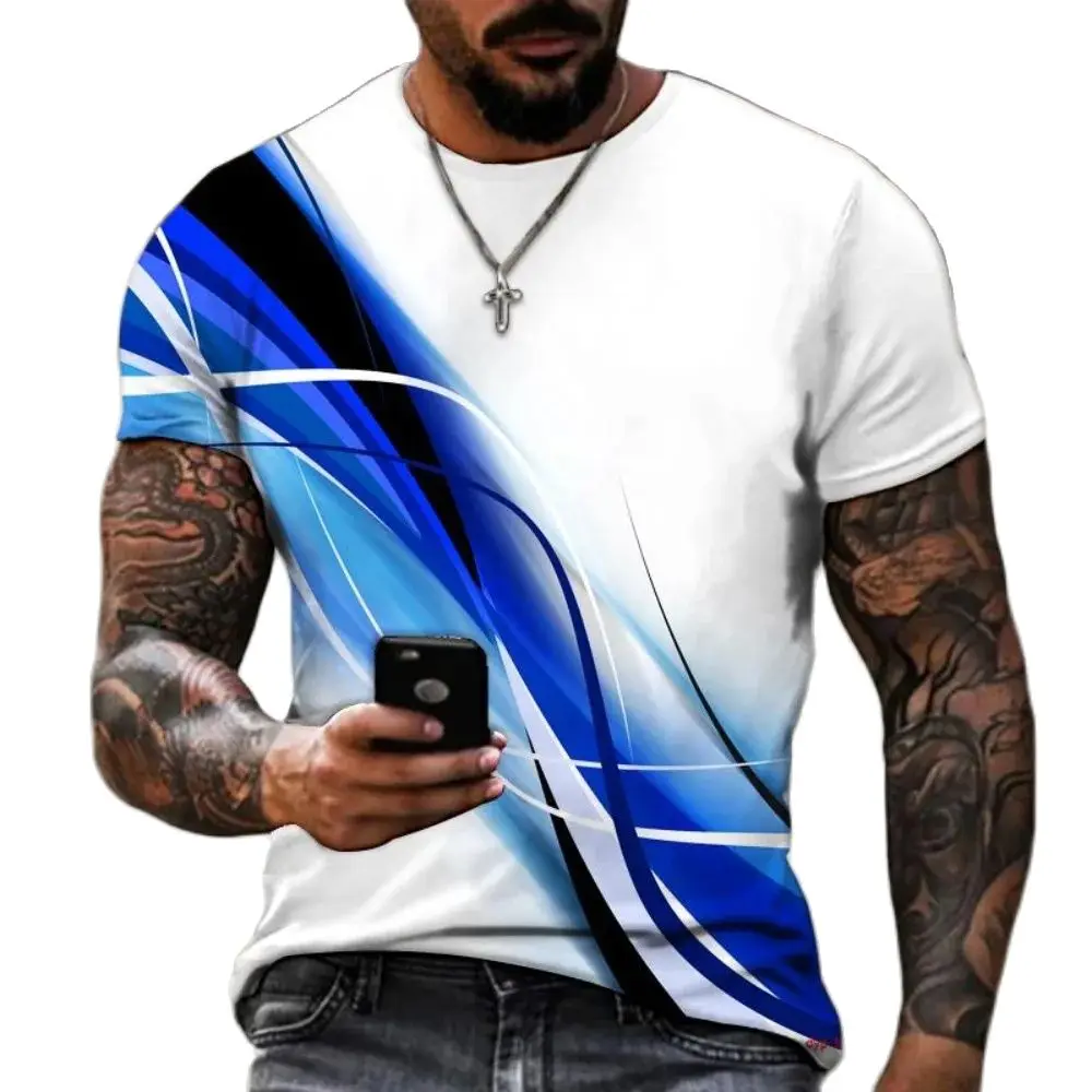 

New Men 3D Printing High-definition Short-sleeved Men's and Women's T-shirt Oversized Summer Top