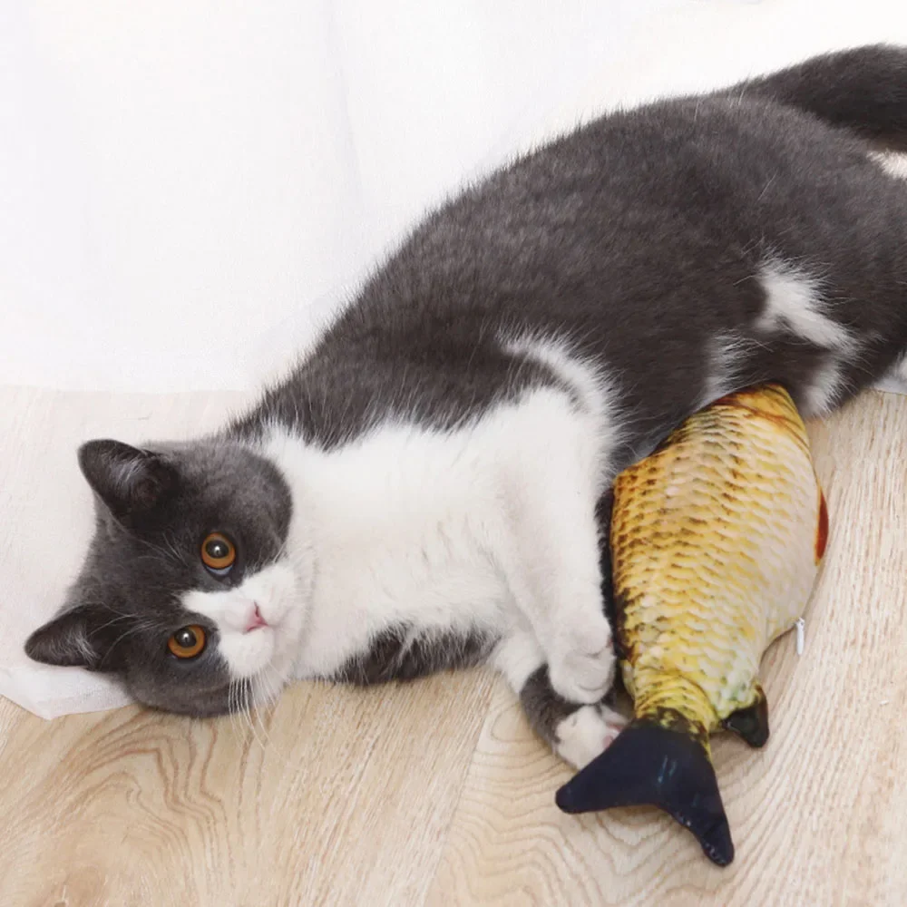 Interactive Cat Toys USB Charger Simulated Fish Moving Electric Floppy Fish Catnip Cat Toy Puppy Cat Chew Bite Toy Pet Supplies