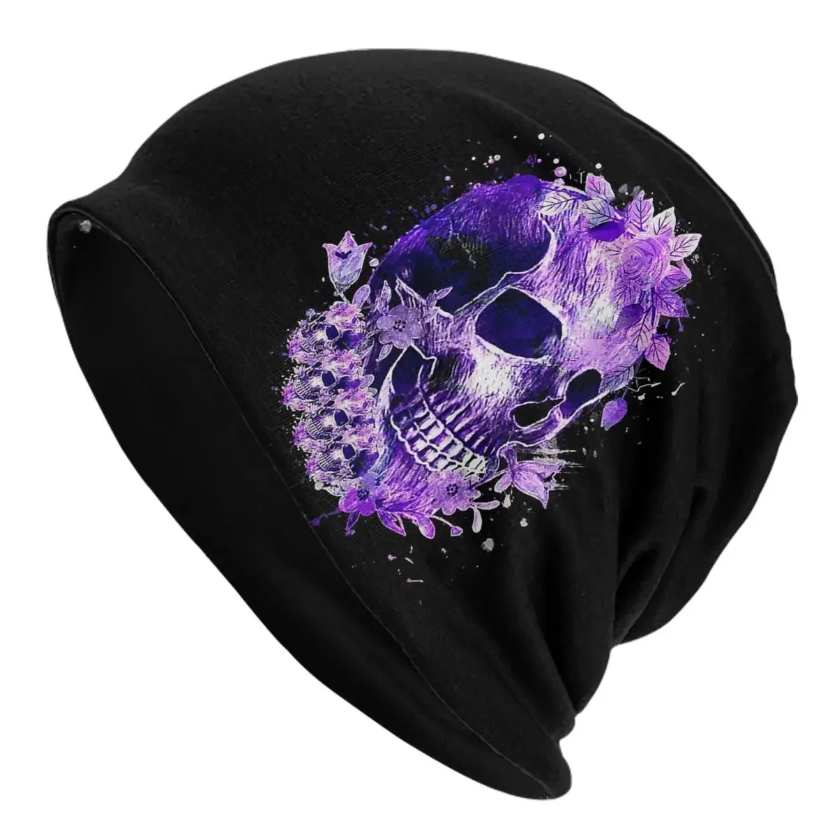 

Purple Skull Colorful Unisex Adult Beanies Caps Knitting Bonnet Hat Warm Hip Hop Autumn Winter Outdoor Skullies Hats