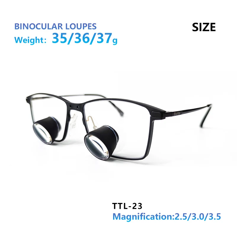 

BuriteNew Arrival TTL Loupes 2.5X/3.0X/3.5X(Through The Lenses) IPD 52-72mm Customized Dental Surgical Loupes（2.5X/3X/3.5X TTL)