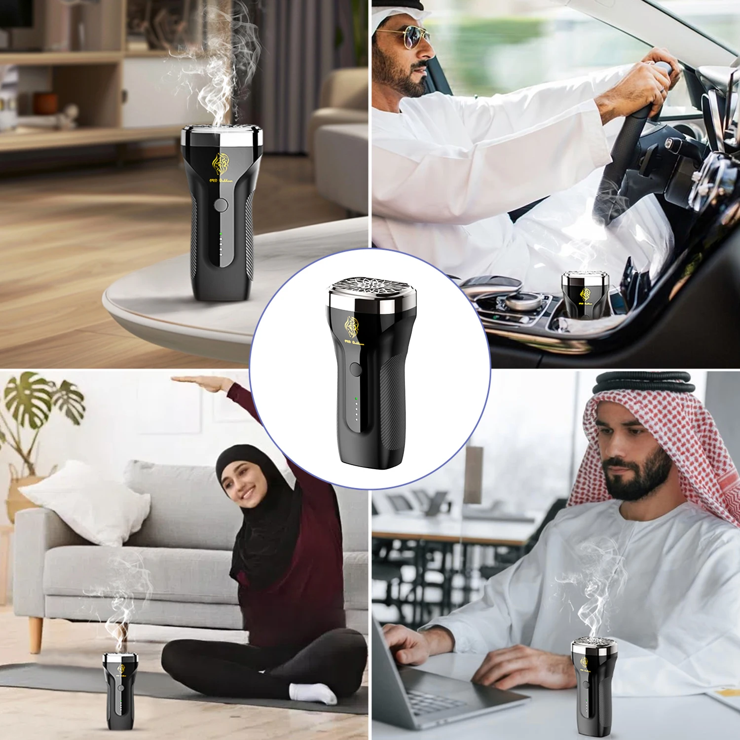 New Electric Incense burner with 8000mAh Power Bank Arabic Aroma Diffuser Rechargeable Mini USB Incense Burner