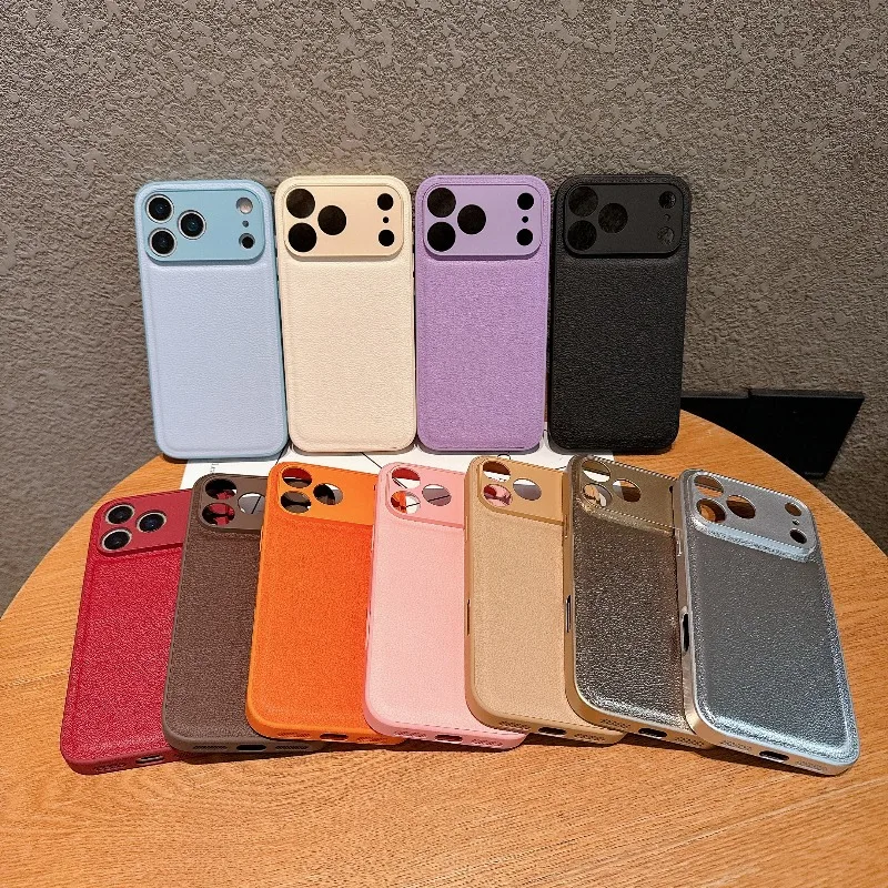Luxury Retro Litchi Leather Texture Shockproof Matte Cover
