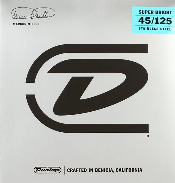 Marcus Miller Super Bright Комплект струн для 5-стр бас-гитары нерж.сталь 45-125 Dunlop DBMMS45125 |