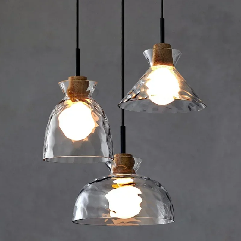 

Современная Подвесная лампа с прозрачным стеклянным абажуром, светодиодные светильники для спальни, гостиной, кухни, столовой, ресторана, декоративные подвесные светильники