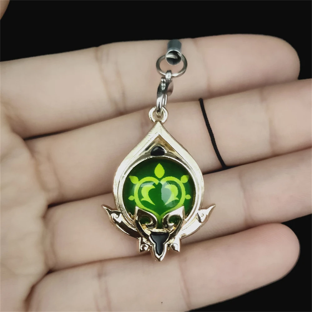 Genshin Impact Keychain 360 Graus Girado Jogo Olhos de Deus 7 Elementos  Armas Lua Pingente Metal Chaveiro Homens Mulheres Crianças Jóias (Color :  Style 3) : : Moda