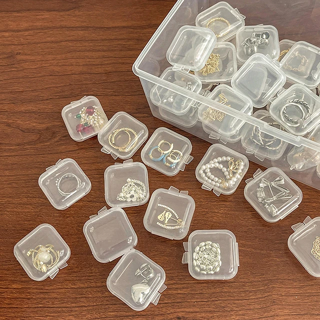 10/30 Pcs Small Boxes Square Transparent Plastic Box, 56% OFF