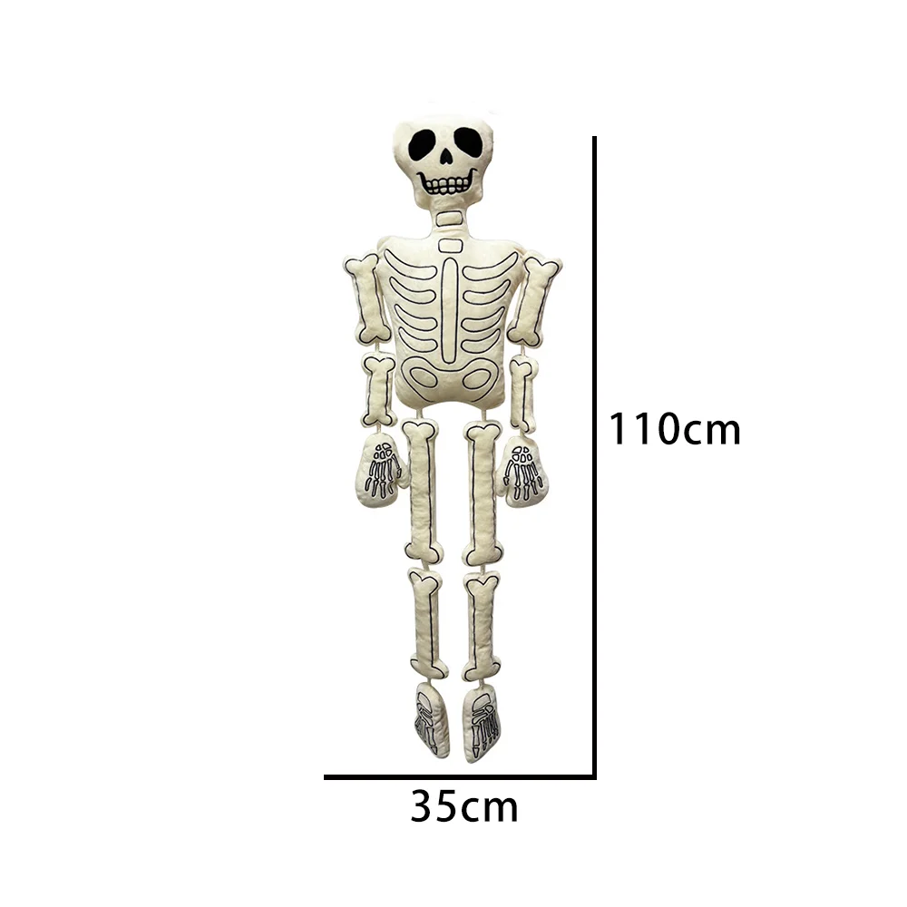 thumbnail image 1 of MyRytanda Happy Halloween Plush Toys Slippers Kawaii Ghost Pillow Pumpkin Shoulder Bags Horror Skull Fluffy Dolls, 1 of 5