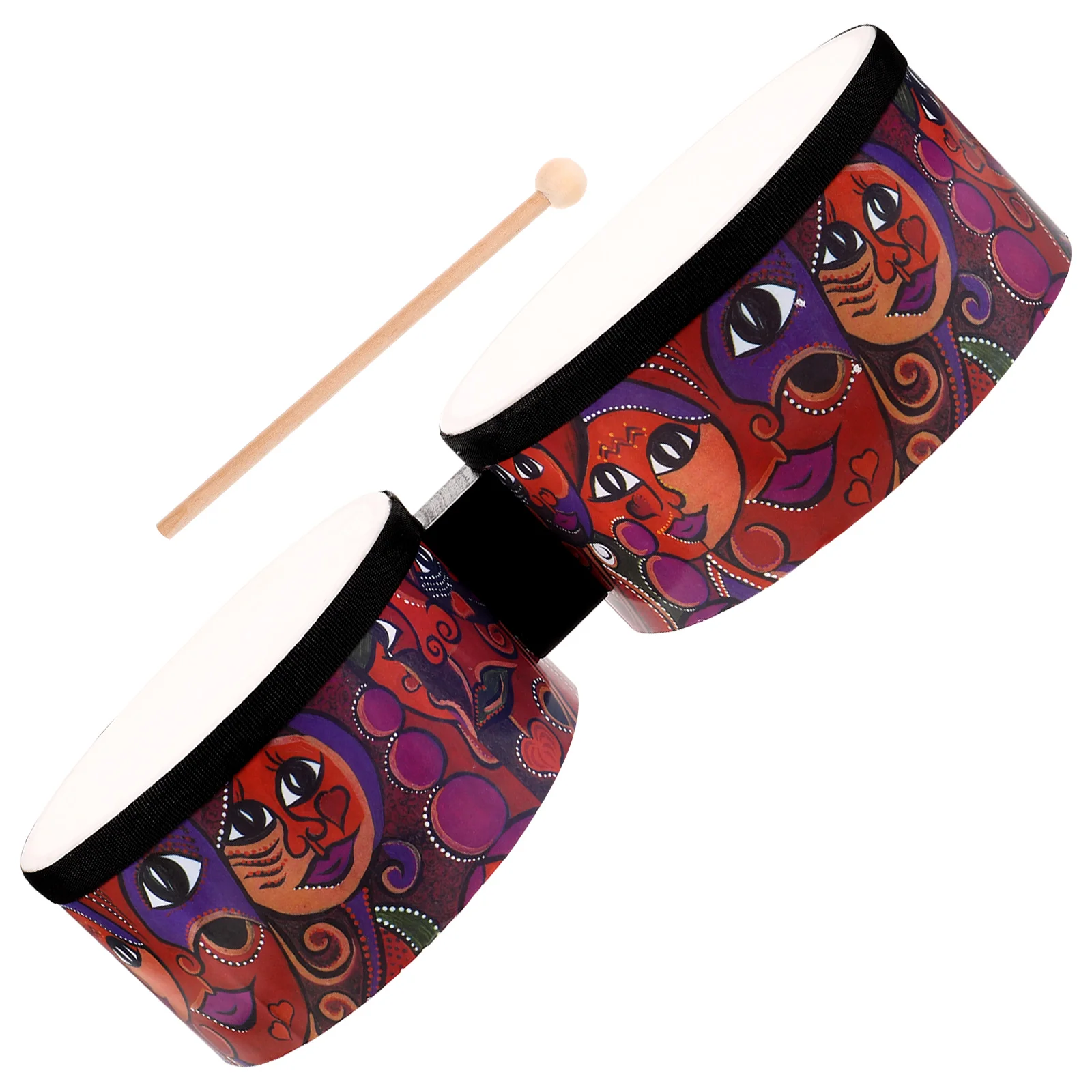 

Percussion Drum Head with Drumsticks Educational Bongo Drum with Drumsticks Beginner Children Percussion Instrument