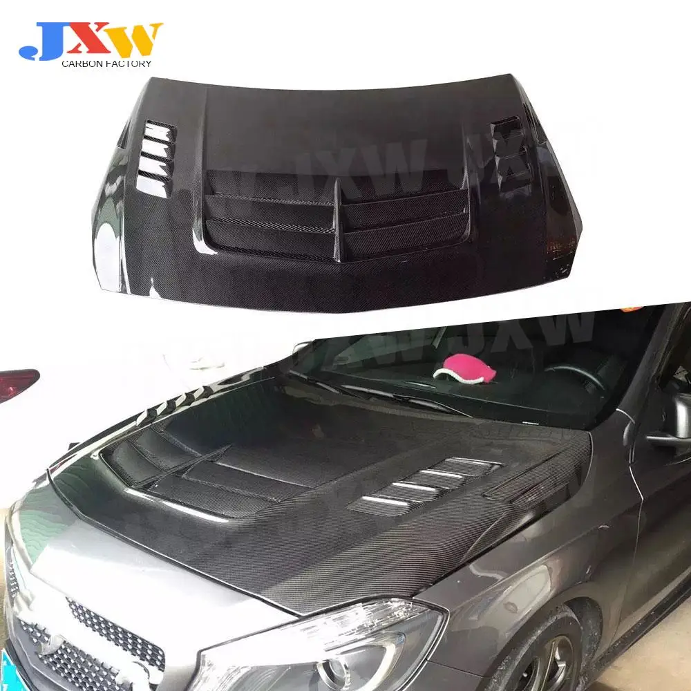 Car Body Kit Carbon Fiber Front Bumper Engine Hoods Cover Trims For